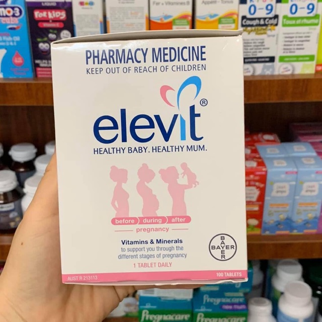( MMVB ) Elevit bầu hộp 100 viên
