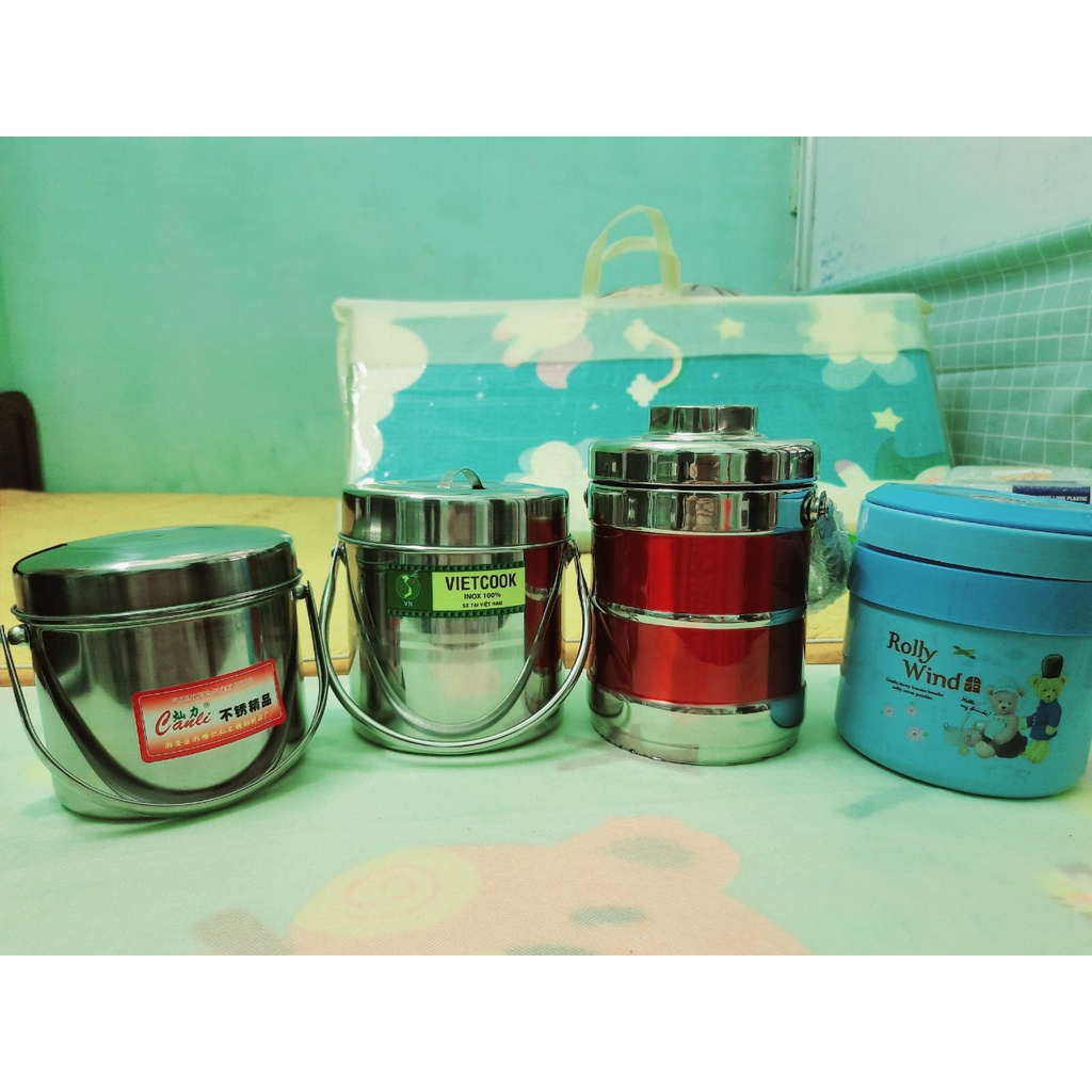 Cặp Lồng Giữ Nhiêt, Ủ Giữ Nhiệt Inox - Duonghieu6789