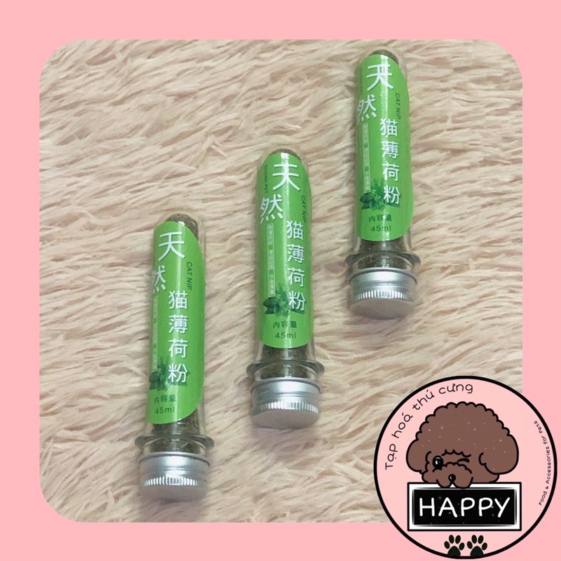Cỏ mèo bạc hà sấy khô Catnip Duomi dạng ống 45ml / Cỏ thơm Cat mint cho mèo [Ảnh thật] [Có sẵn] - Tạp Hóa Thú Cưng Happy