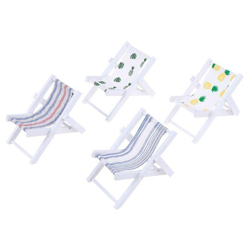 LUOL Mô Hình Ghế Bãi Biển Mini Trang Trí Nhà Búp Bê