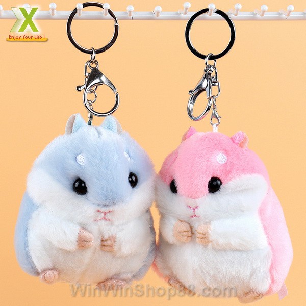 Móc khóa chuột Hamster dễ thương V.3, Móc khóa hình chuột Hamster siêu đáng yêu nhiều màu sắc - Winz.vn
