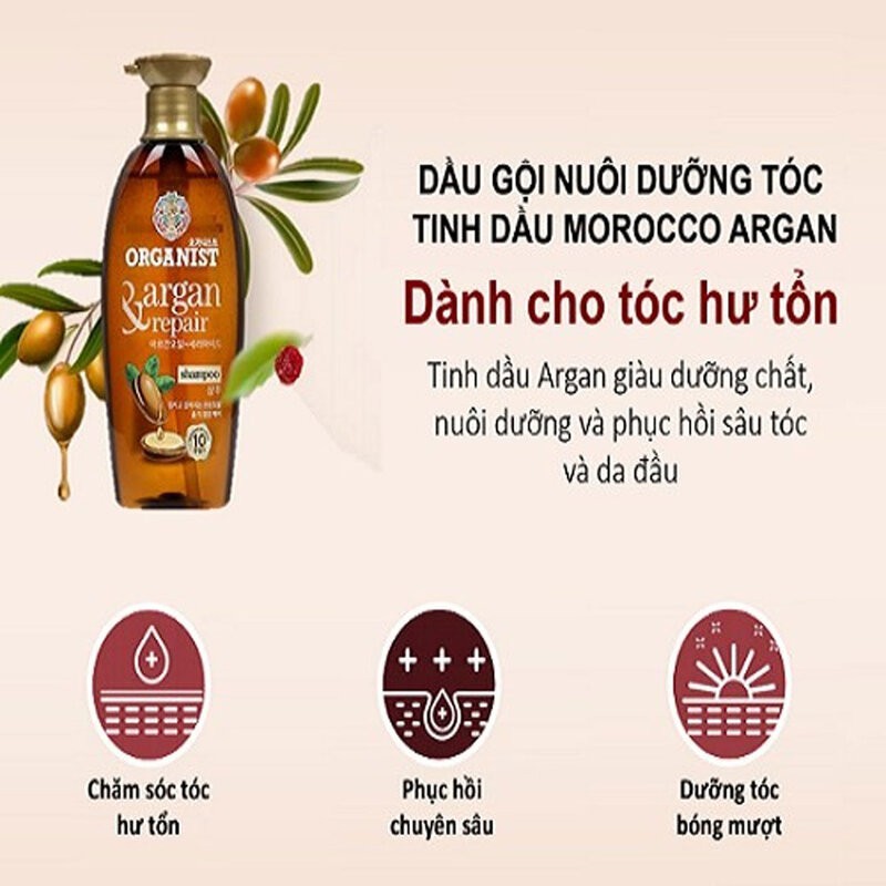 Dầu Gội Organist Tinh Dầu Argan Cho Tóc Hư Tổn 500ml Hasaki Sản Phẩm Chính Hãng