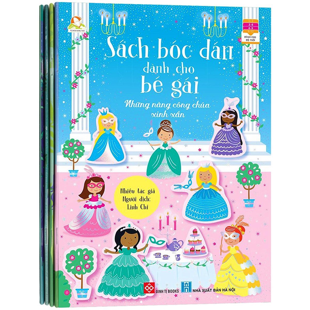 Sách Bóc Dán Dành Cho Bé Gái - Bộ 4 quyển, lẻ tùy chọn (Dành cho trẻ từ 3 - 9 tuổi)