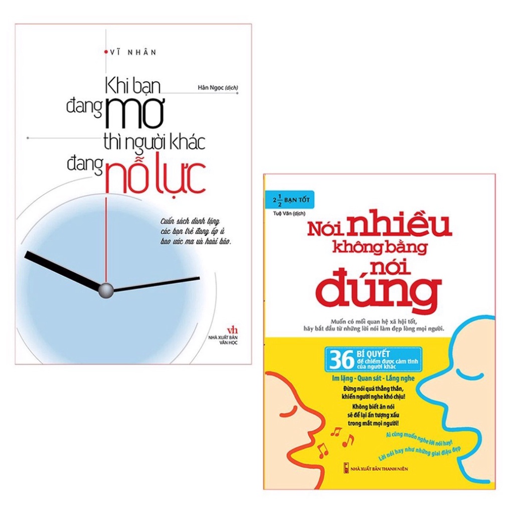 Sách - ComBo 2 Cuốn: Khi Bạn Đang Mơ Thì Người Khác Đang Nỗ Lực + Nói Nhiều Không Bằng Nói Đúng (SM-0441)
