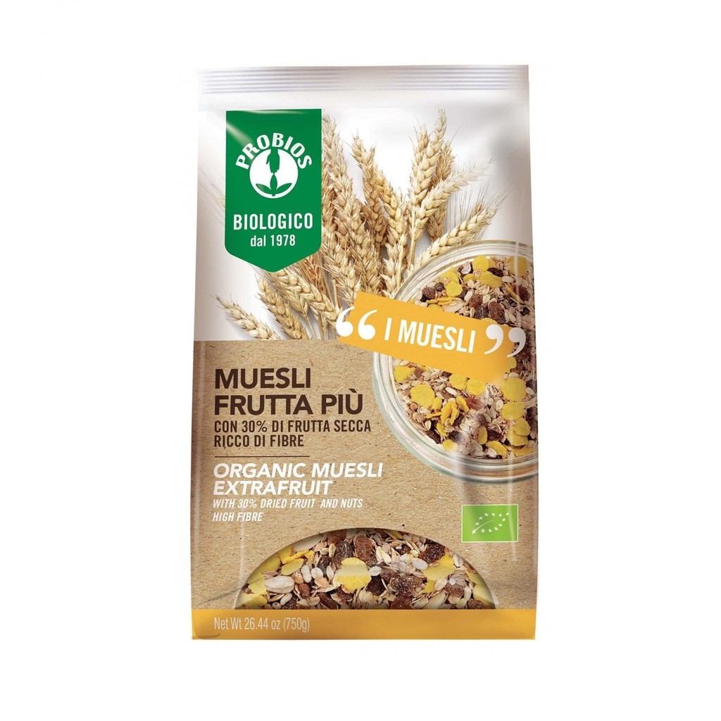 Ngũ cốc Muesli trái cây hữu cơ 750g ProBios