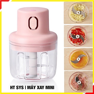 Máy Xay Mini Sạc Pin Đa Năng - Máy Xay Tỏi Ớt Cầm Tay