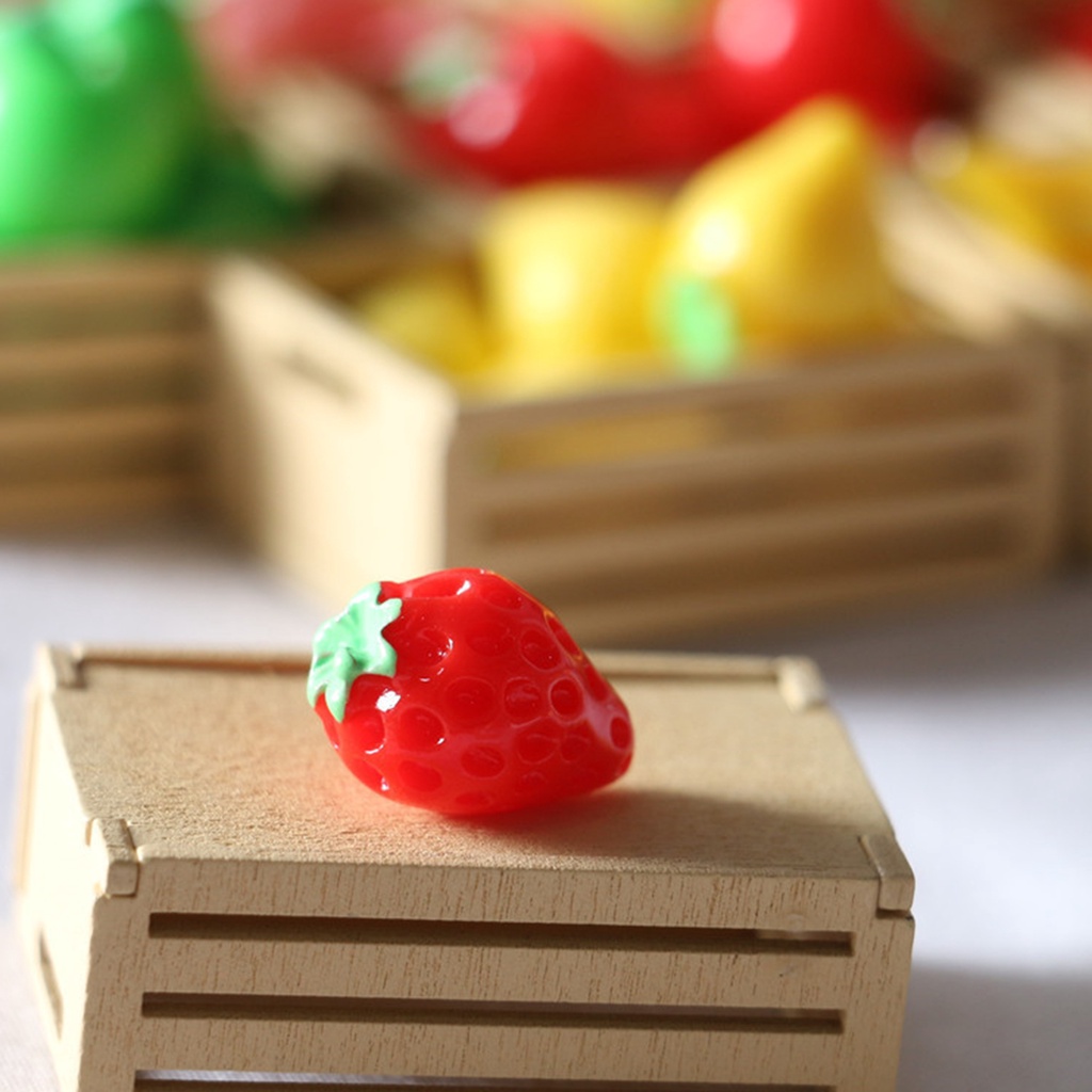 Set 8 Mô Hình Trái Cây Mini Bằng Nhựa Dùng Trang Trí Nhà Búp Bê Diy