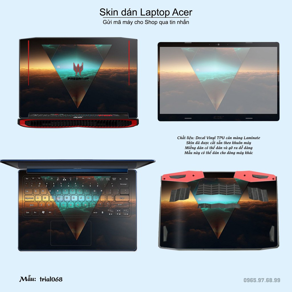 Skin dán Laptop Acer in hình Đa giác _nhiều mẫu 12 (inbox mã máy cho Shop)