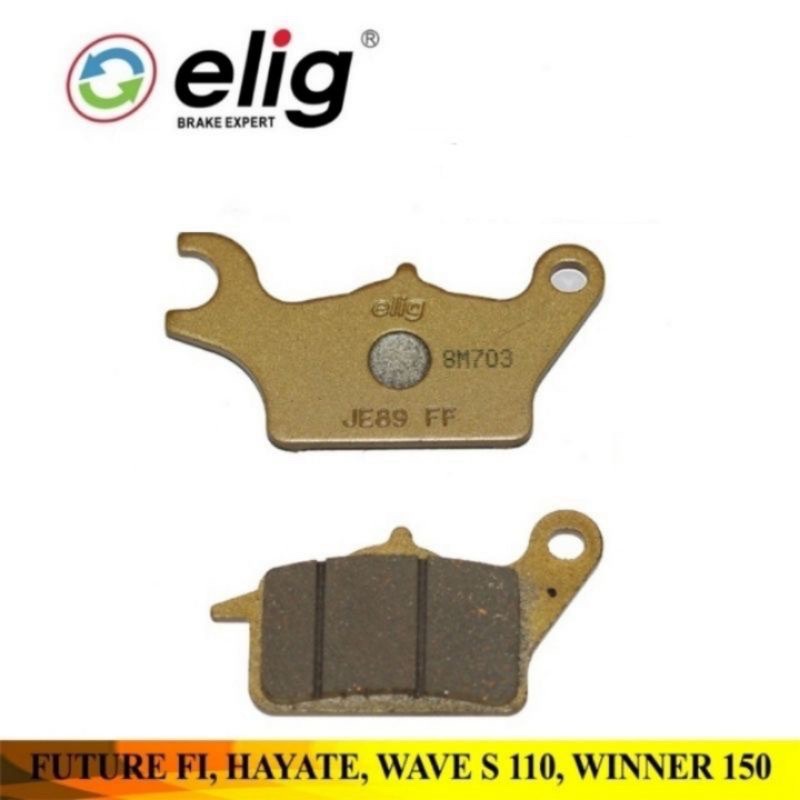 Má phanh đĩa (bố thắng dĩa) trước Elig H007 cho xe Honda Winner Wave S 110 Future FI, Suzuki Hayate