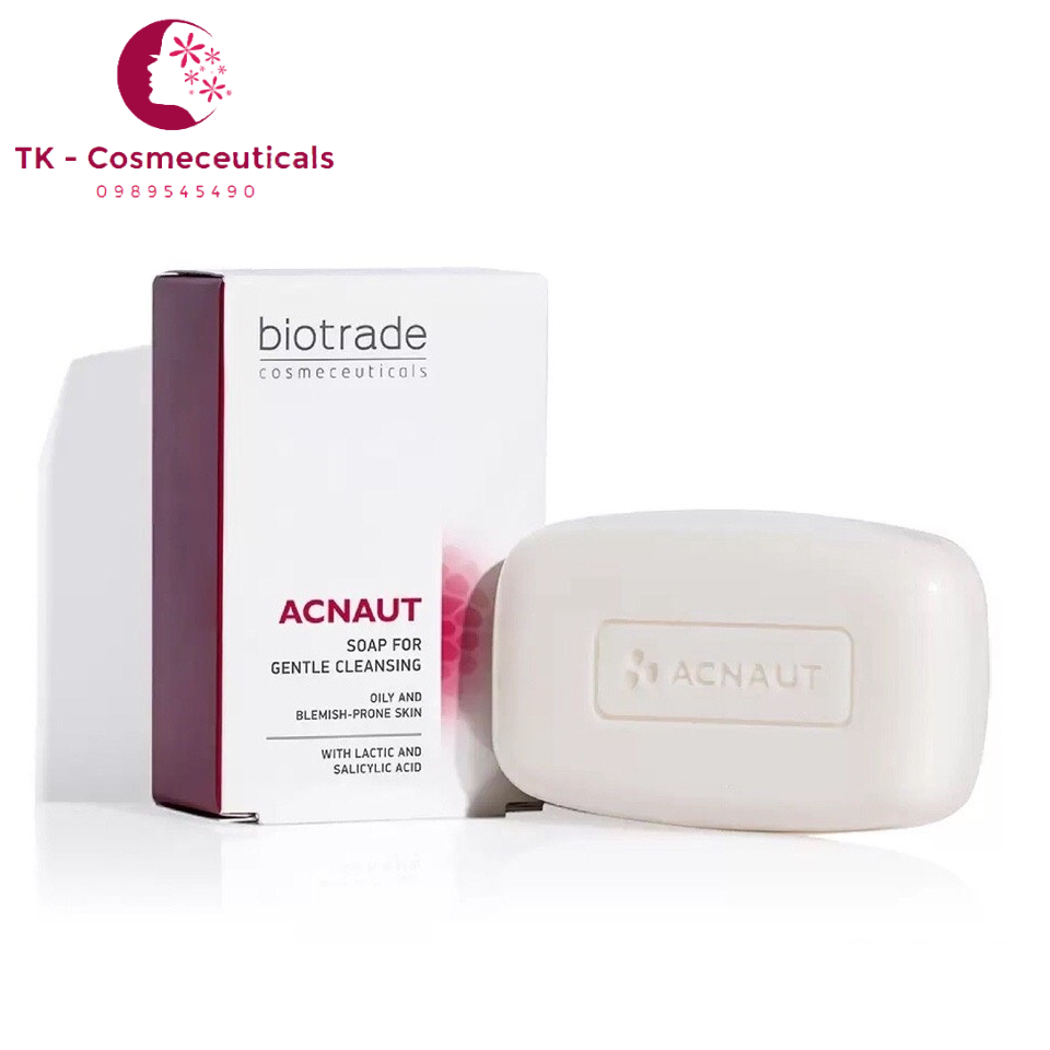 (CHÍNH HÃNG) Xà Phòng Tắm Biotrade Acnaut Soap Ngừa Mụn Lưng, Ngực, Viem Nang Lông, Da Dầu Mụn - 100g