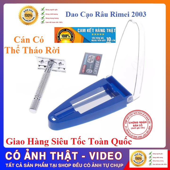 Dao Cạo Râu Cán Tháo Rời, Chính Hãng Chất Lượng Cao [ FULLBOX Video Ảnh Thật Sản Phẩm ]