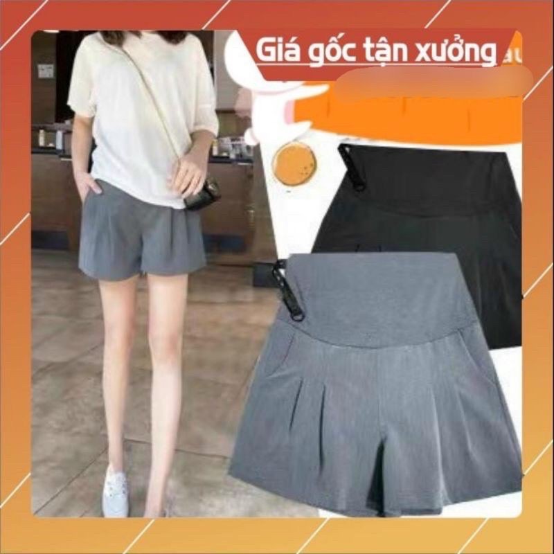 Quần sooc bầu chất 2 biên siêu mát