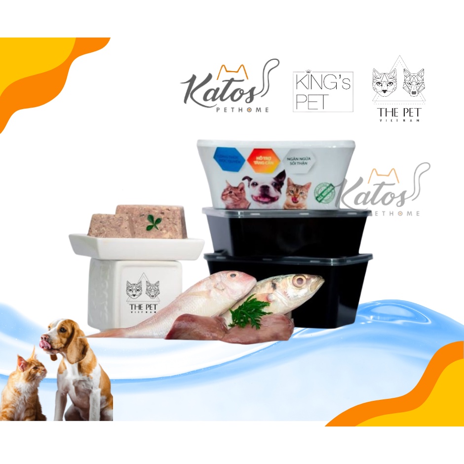 Pate tươi - The pet hộp 1kg - hộp cấp đông bảo quản 2 tháng - hỏa tốc trong 2h