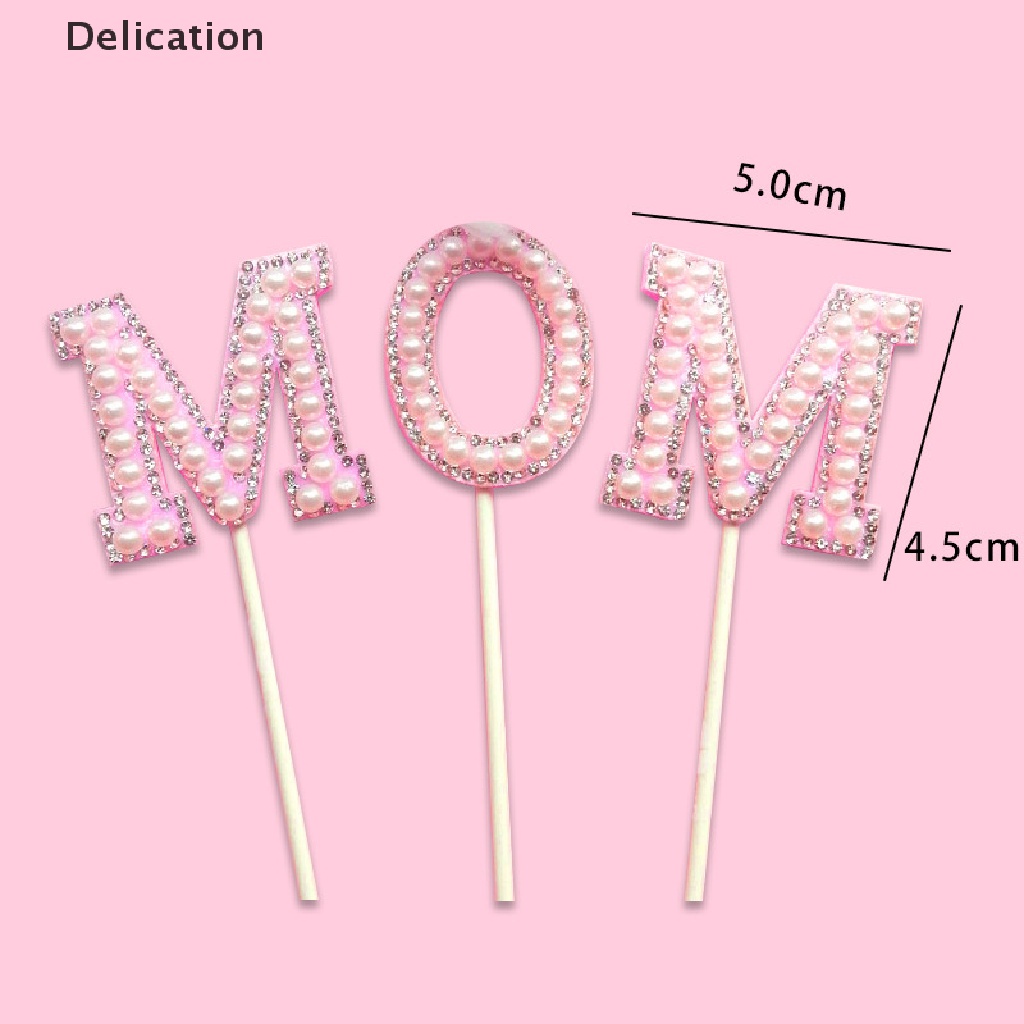Que Cắm Trang Trí Bánh Kem Chữ Mom / Mom