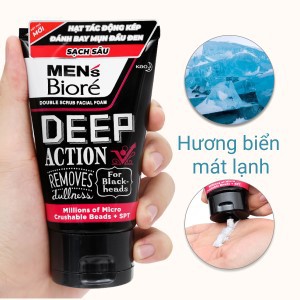 Sữa rửa mặt Men’s Biore Deep Action mát lạnh sảng khoái 30g