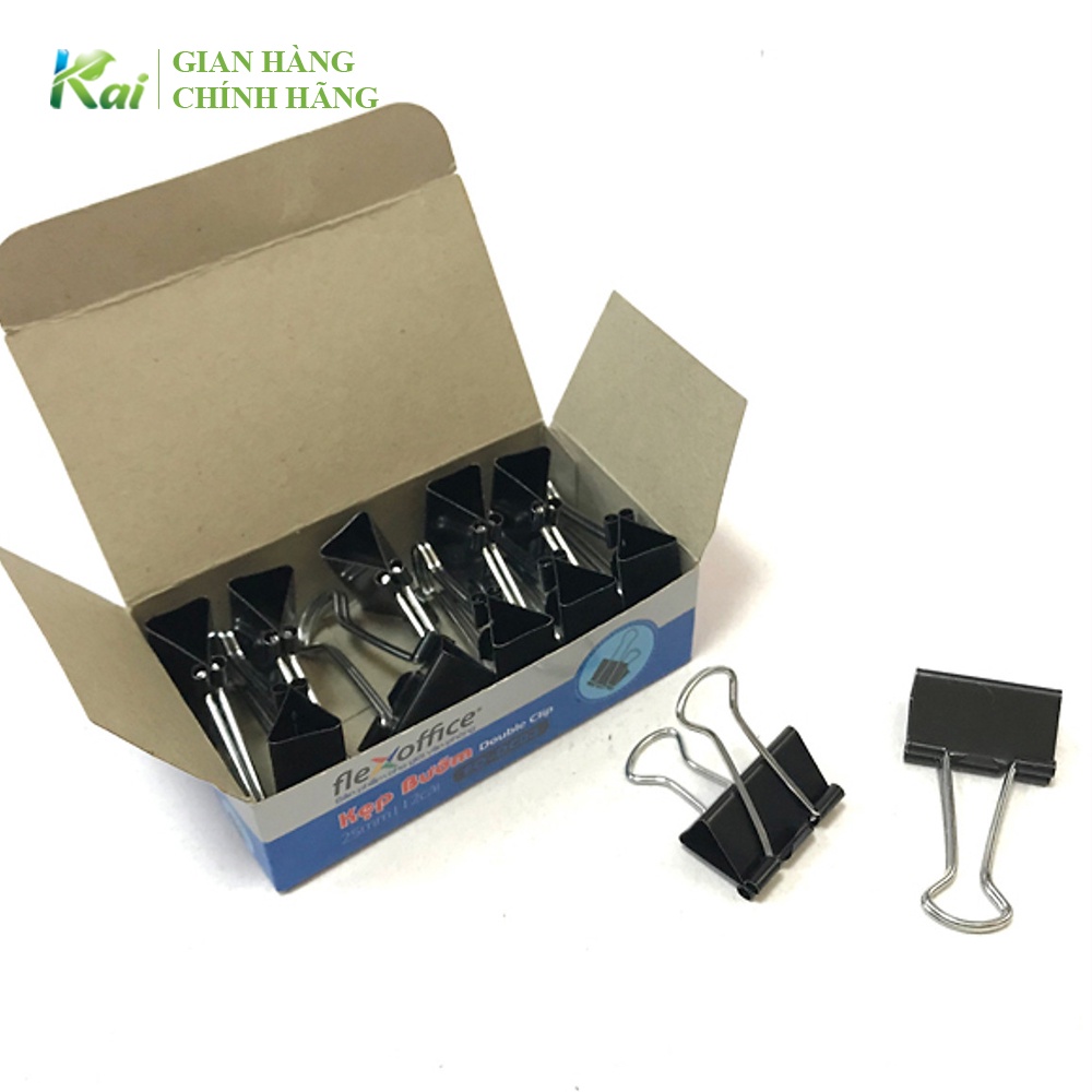 1 hộp (12 cái) KẸP BƯỚM cỡ trung, THIÊN LONG 25mm F0-DC03, HÀNG CHÍNH HÃNG, GIÁ SỈ, GIAO NHANH