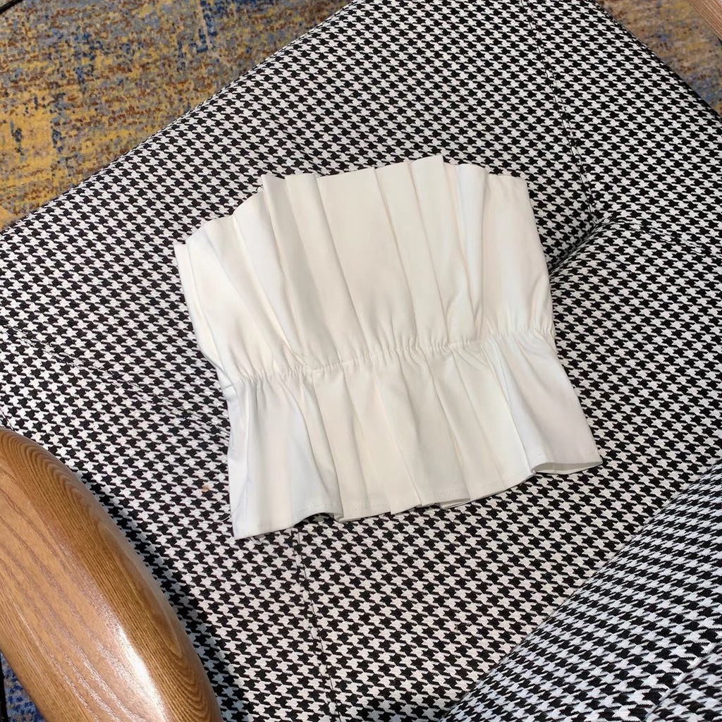 Áo croptop quây ngực ulzzang xếp ly sang chảnh | BigBuy360 - bigbuy360.vn