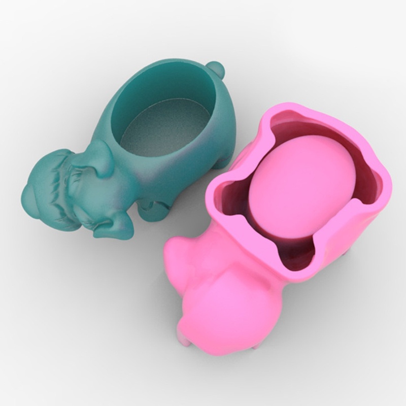 Khuôn silicone làm chậu cây mọng nước hình chú chó DIY