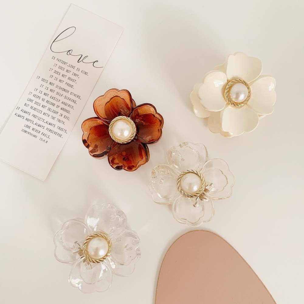 TWINKLE Kẹp Tóc Càng Cua Bằng Acrylic Phong Cách Hàn Quốc Thanh Lịch Cho Nữ