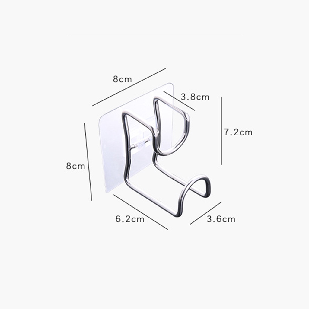 Móc inox treo chậu, đồ dùng nhà tắm,gia đình dính tường chịu lực