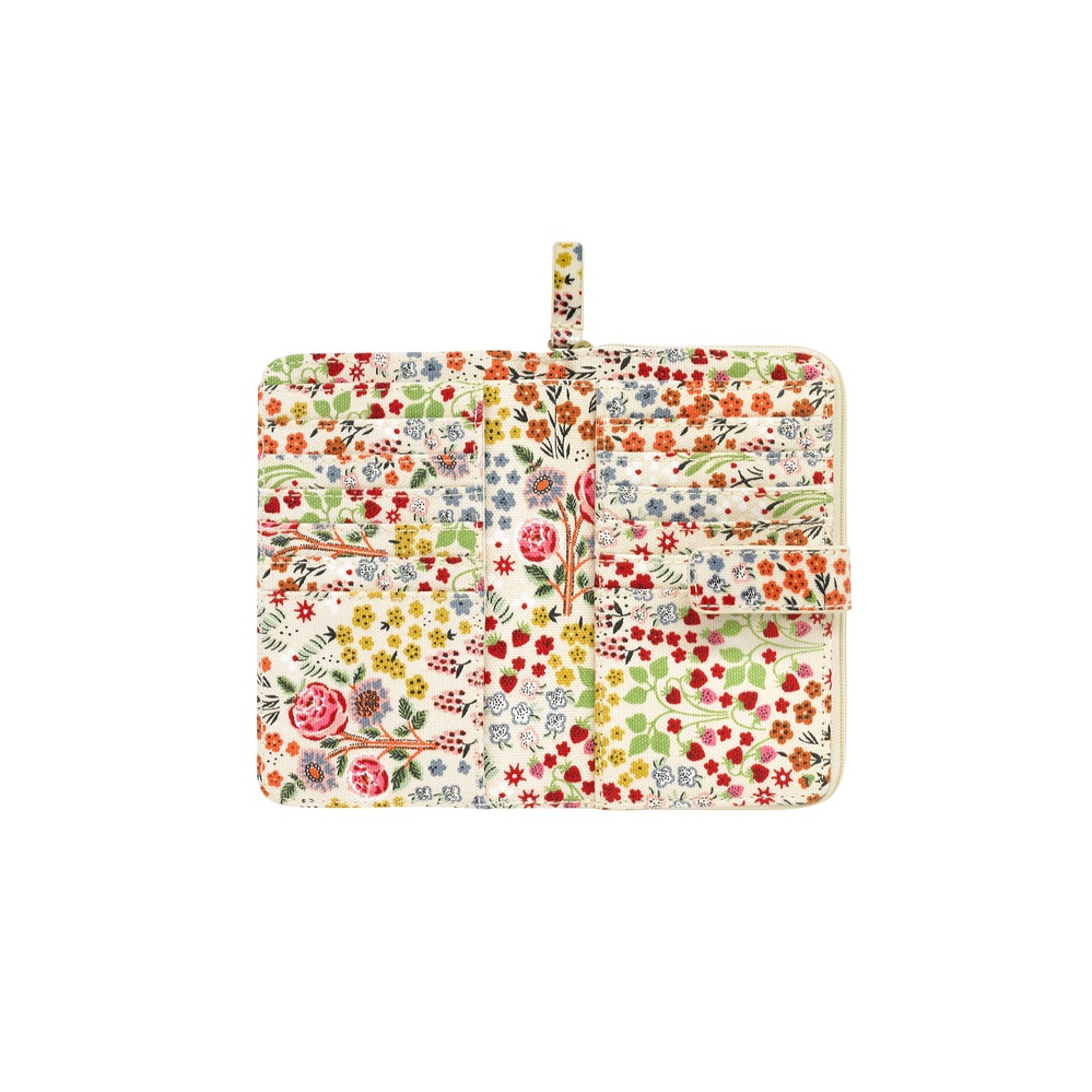 Cath Kidston - Ví cầm tay nữ/Folded Zip Wallet - Kingdom Ditsy - Cream -1042184