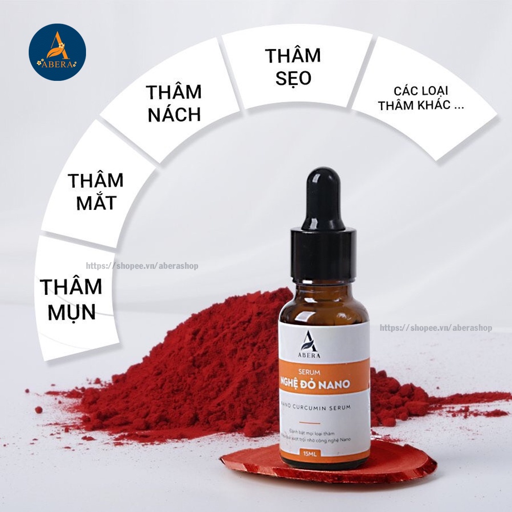 Serum làm mờ mọi loại thâm, giảm thâm mắt, thâm sẹo, thâm mụn, nhanh chóng, hiệu quả - Serum Nghệ Đỏ Nano ABERA 15ml