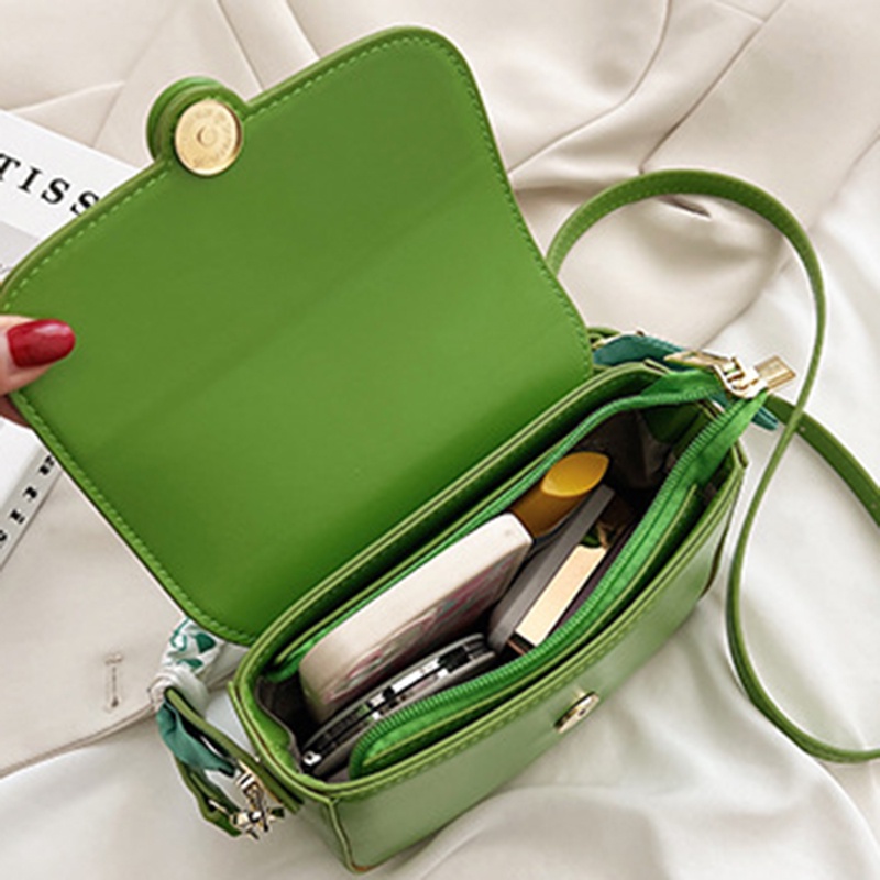 Túi IELGY đeo chéo hình vuông cỡ nhỏ có khăn lụa chất lượng cao thời trang cho nữ