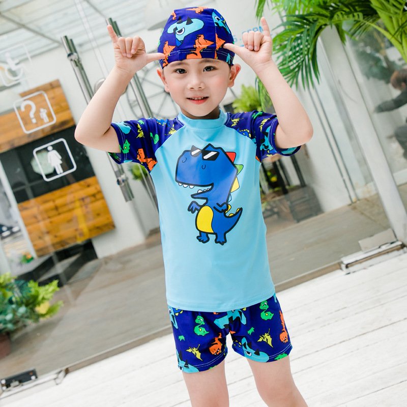 Bộ Đồ Bơi Trẻ Em Sportkids Danh Cho Bé Trai In Hình Dễ Thương Vải Co Giãn Thoáng Mát