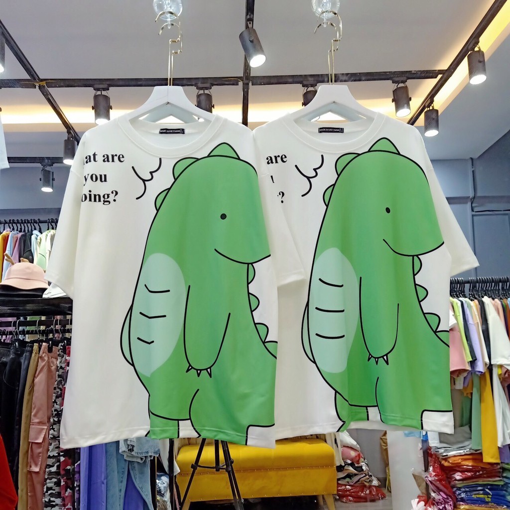 Set đồ bộ hoạt hình ❤️ Bộ mặc nhà Cartoon KHỦNG LONG DOING form rộng Freesize Unisex nam nữ Molly Fashion