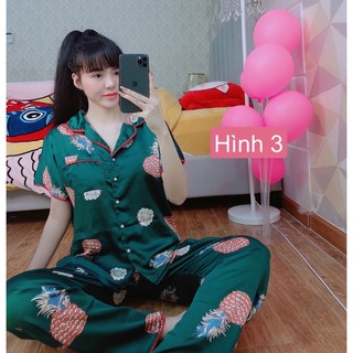 Đồ mặc nhà Pijama lụa satin mát mịn