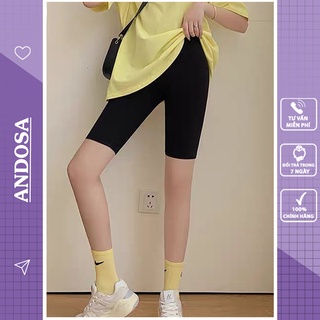 Quần legging nữ lửng ngố có túi HffM cao cấp thun cotton dày dặn cạp cao nâng mông ANDOSA HM04