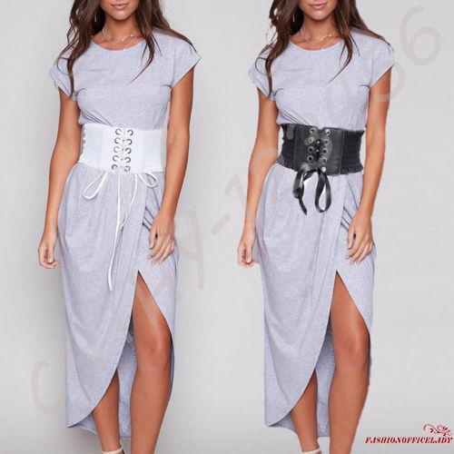 Thăt lưng bản rộng bằng da PU thiết kế thắt chéo dây thời trang
