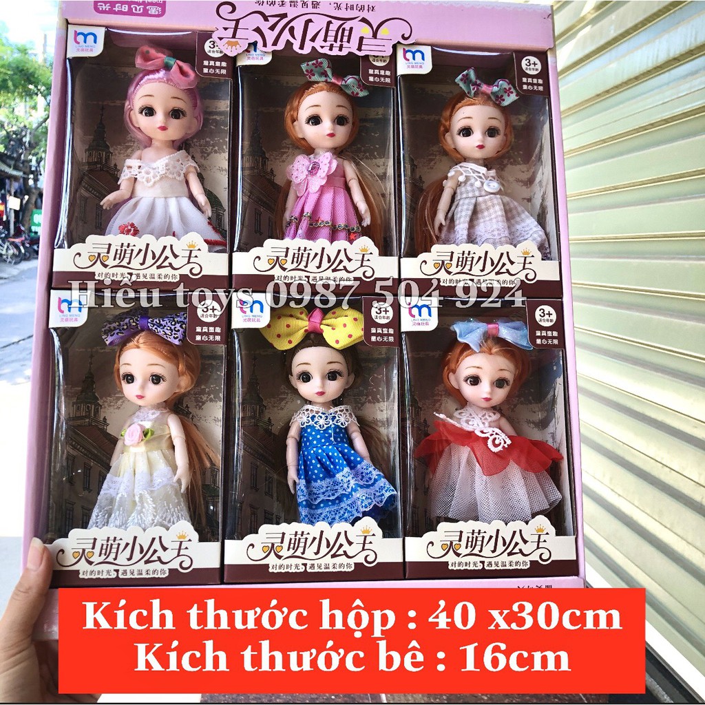 Búp Bê Hộp 6 Bê Chibi  16cm Mắt Đá Giống Thật Hàng Cao Cấp  Búp Bê  Đồ Chơi Cho Bé Gái