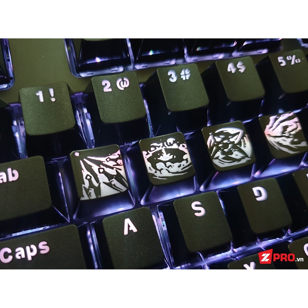 Keycap Liên Minh Huyền Thoại Kỹ năng Akali - Akali Skill Keycap (Dùng cho bàn phím cơ)