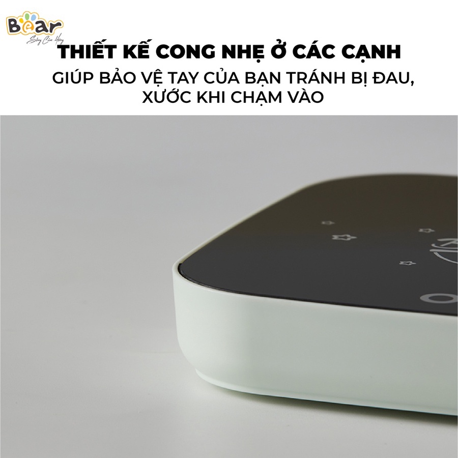 Đế hâm nóng đồ uống kèm cốc Bear hâm trà, hâm sữa, hâm café, chất liệu gốm an toàn cho sức khỏe – Hàng chính hãng BH 18T