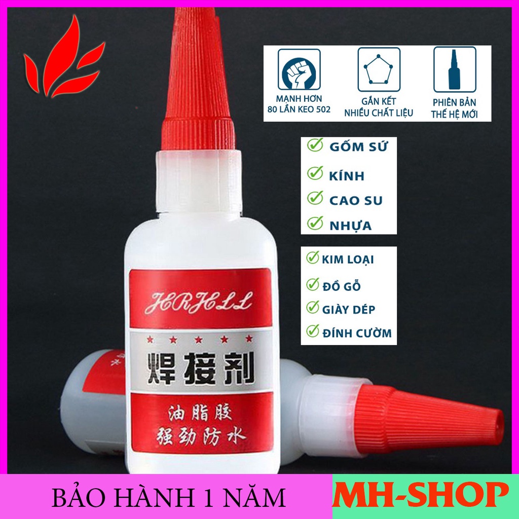 Keo Dán Siêu Dính Đa Năng Mọi Chất Liệu Cực Mạnh - Dán Gỗ Thuỷ Tinh Kim Loại Sắt Gốm Sứ Nhựa Vải MH-SHOP