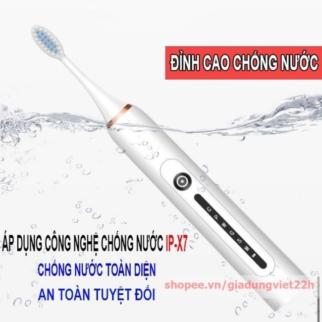 Bàn chải điện đánh răng Sonic X7, sợi Dupont tự động đánh răng 6 chế độ phiên bản cao cấp