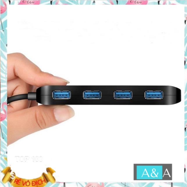 Bộ chuyển đổi từ Typec sang 4 USB 3.0 có công tắc và đèn led Ultraslim kết nối USB chuột bàn phím tay game ổ cứng...