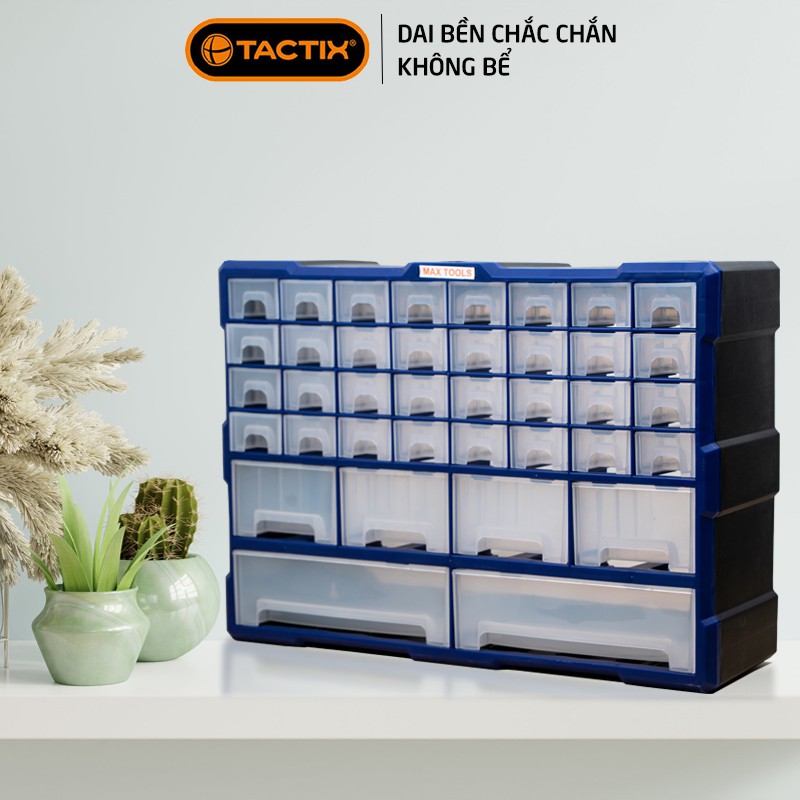 Tủ đựng linh kiện ốc vít, phụ kiện điện thoại, đồ chơi le go, đồ DIY, trang sức tiện dụng nhựa nguyên sinh 38 ngăn TACTI