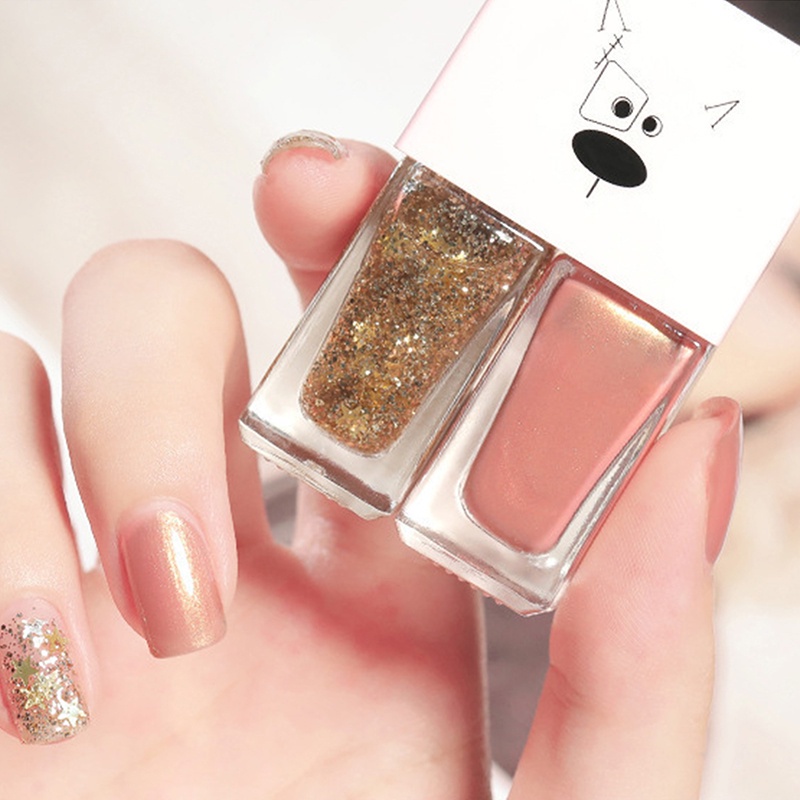 [Hàng mới về] Sơn móng tay đôi 2 trong 1 lên màu độc đáo đẹp mắt