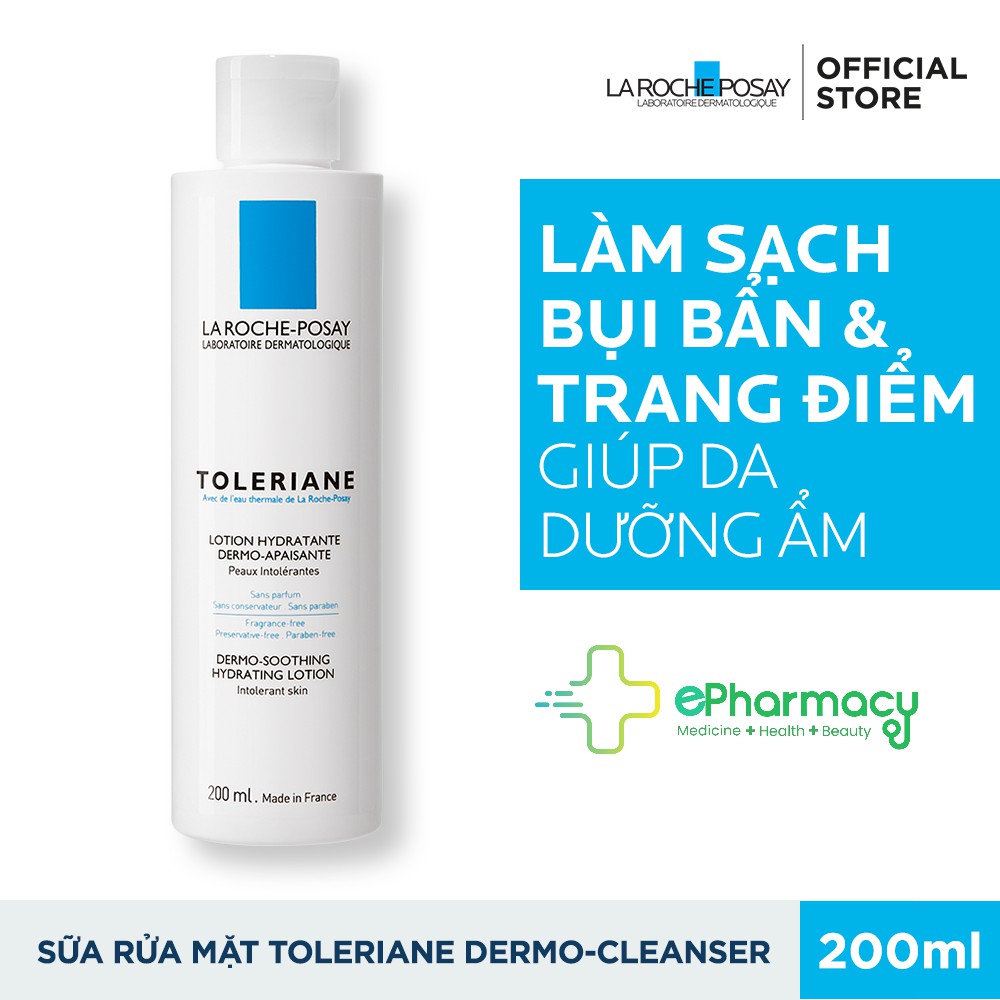 Sửa rửa mặt La Roche-Posay Toleriane Dermo Cleanser 200ml tẩy trang và rửa mặt cho da nhạy cảm