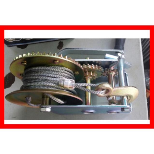 Tời Quay Tay 450kg tặng kèm dây cáp và móc capthepgiasi