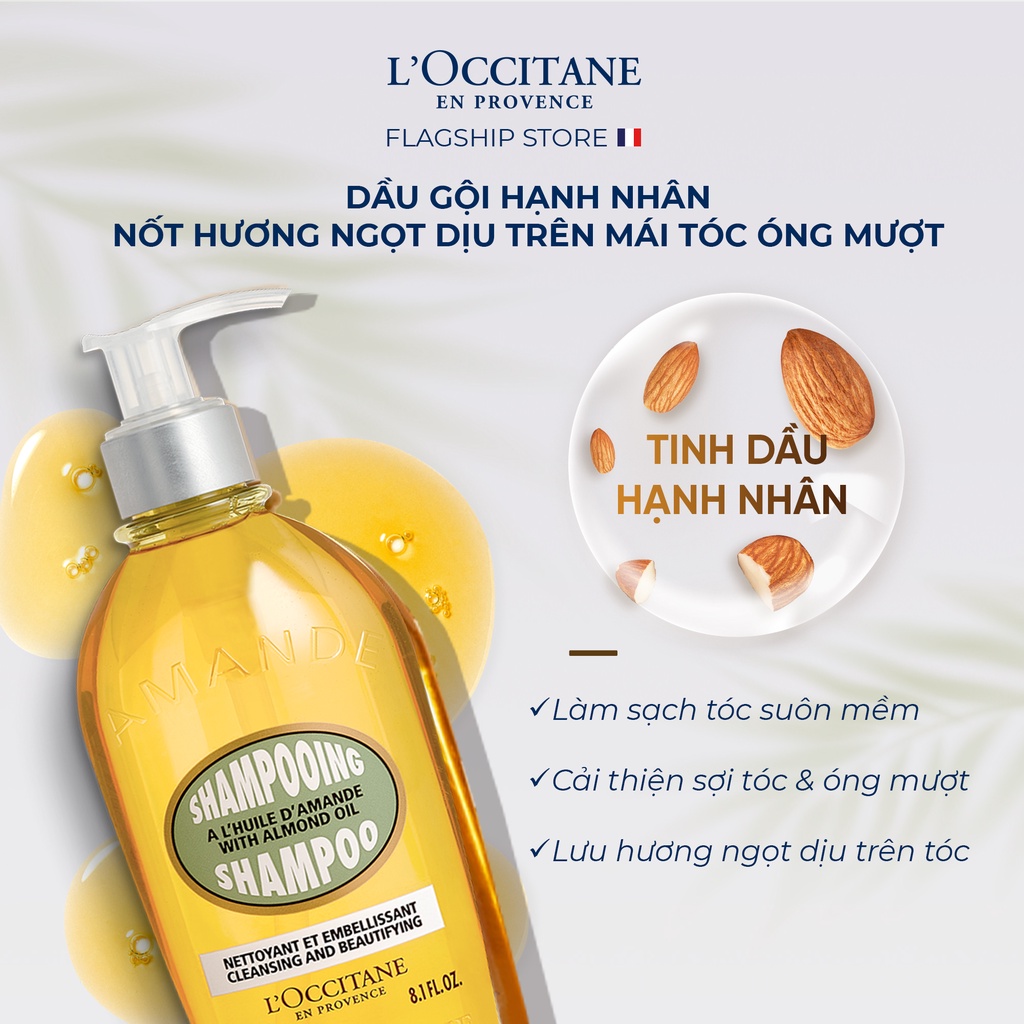 Bộ Dầu Gội &amp; Dầu Xả L'Occitane Hạnh Nhân Almond 240ml