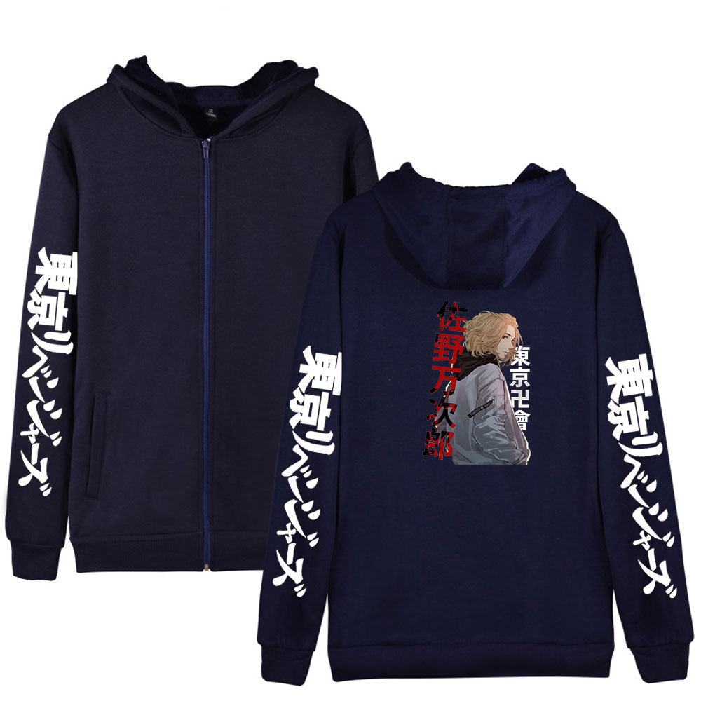 Áo Khoác Hoodie Tay Dài In Họa Tiết Anime Tokyo Revengers 3d Phối Khóa Kéo Cá Tính Cho Nam Và Nữ