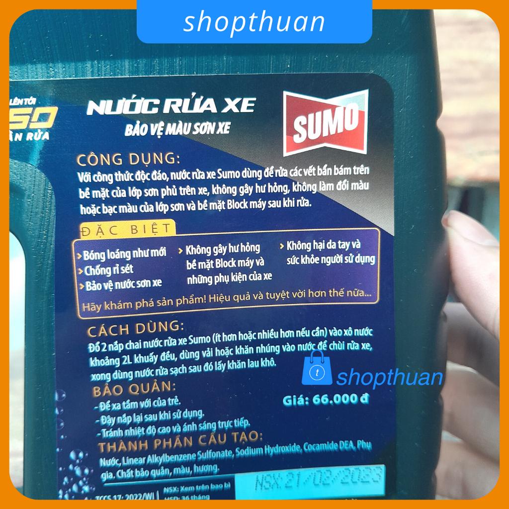 Nước rửa xe Sumo Wash &amp; Wax 1 Lít ( mẫu mới)