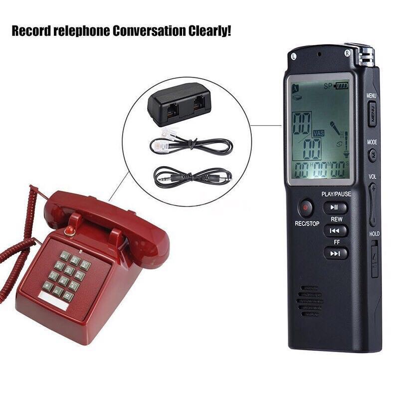 Máy ghi âm giọng nói T60 8GB chất lượng cao tiện dụng kèm phụ kiện