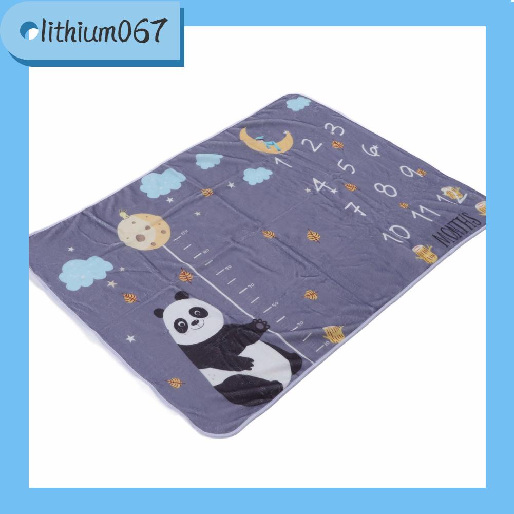 Lithium067 Mền cho bé hàng tháng hình gấu trúc Ghi lại sự phát triển của mềm để chụp ảnh