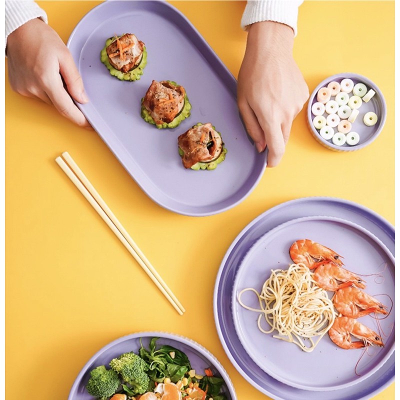 Bộ bát đĩa Dumplings sang trọng - Gốm vân sọc Thiết kế mới 2021