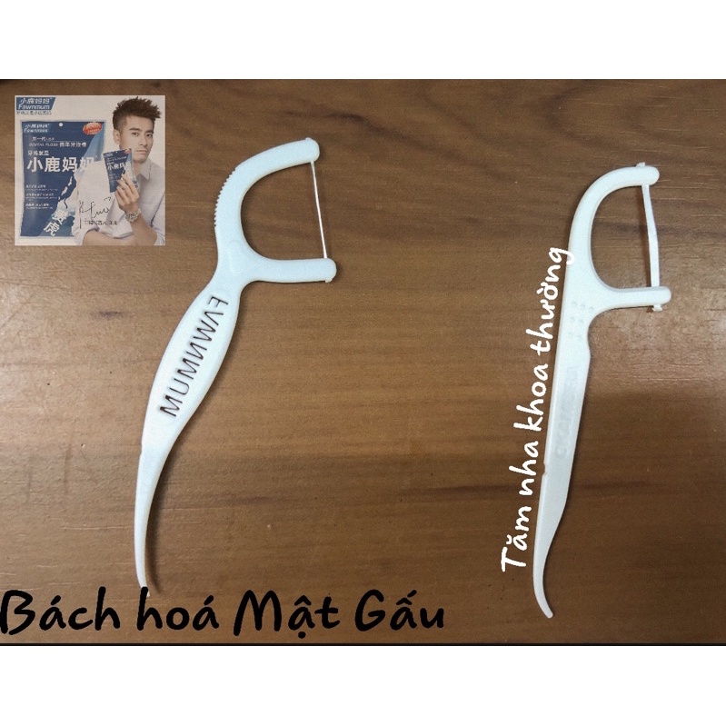 Tăm nha khoa FAWNMUM sợi cacbon siêu mảnh 100 cái túi zip