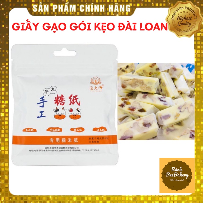 [Hàng mới về] Giấy gạo bọc kẹo 200 tờ Đài Loan